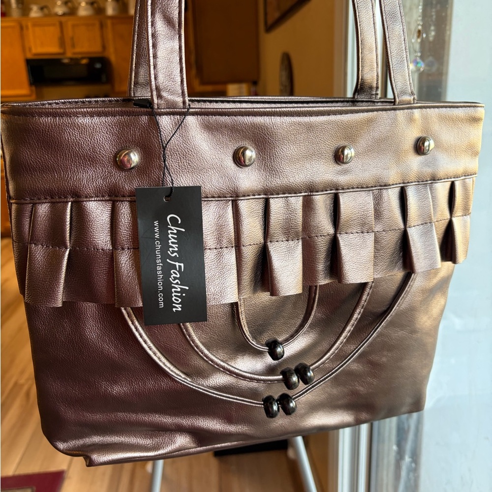Chuns Fashion Metallic Bronze Purse - NWT